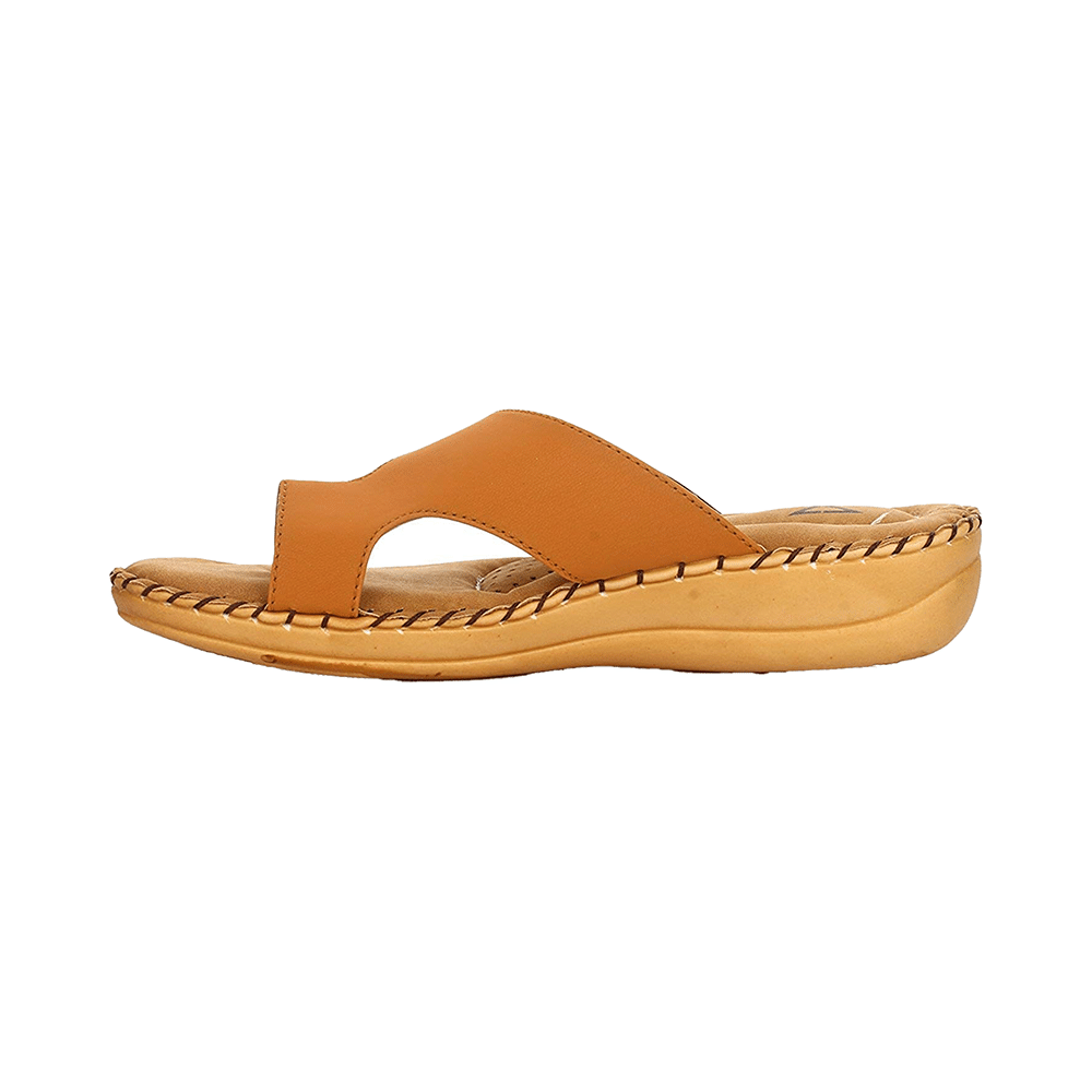 Trase Doctor Ortho Slippers for Women & Girls Light weight, Soft Footbed with Flip Flops 7 UK Black and Tan - Image 4