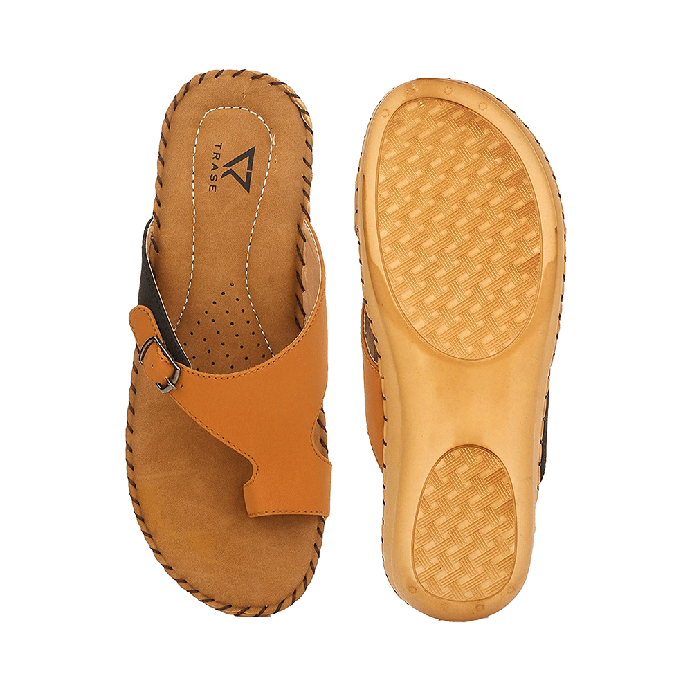 Trase Doctor Ortho Slippers for Women & Girls Light weight, Soft Footbed with Flip Flops 7 UK Black and Tan - Image 3