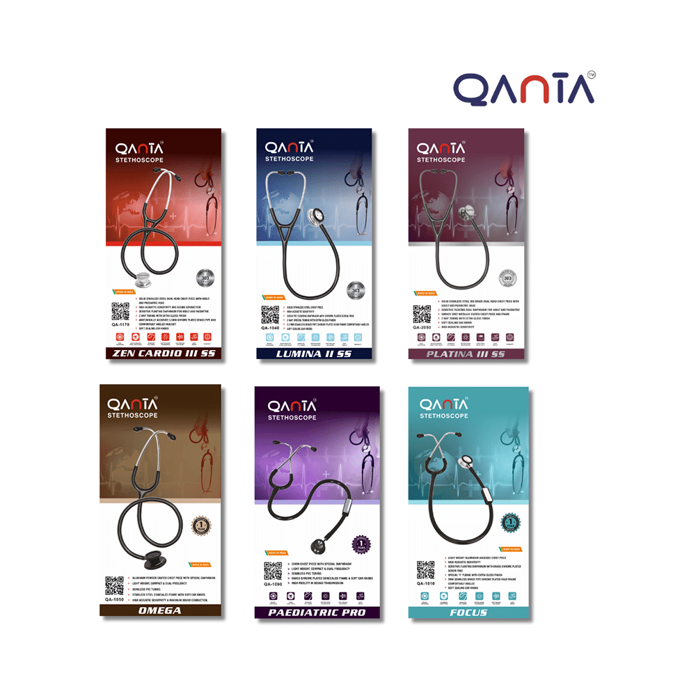 Qanta QA-2050 PLATINA III SS Smokey Grey Finish, Stainless Steel Stethoscope Brown - Image 5