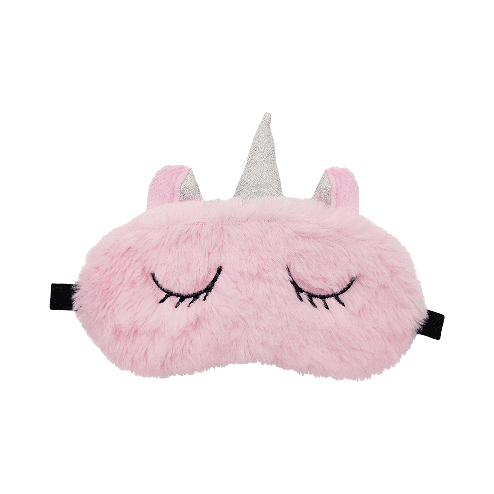 Jenna Sleeping Eye Mask for Insomnia, Meditation, Puffy Eyes and Dark Circles Unicorn Plain Pink - Image 1