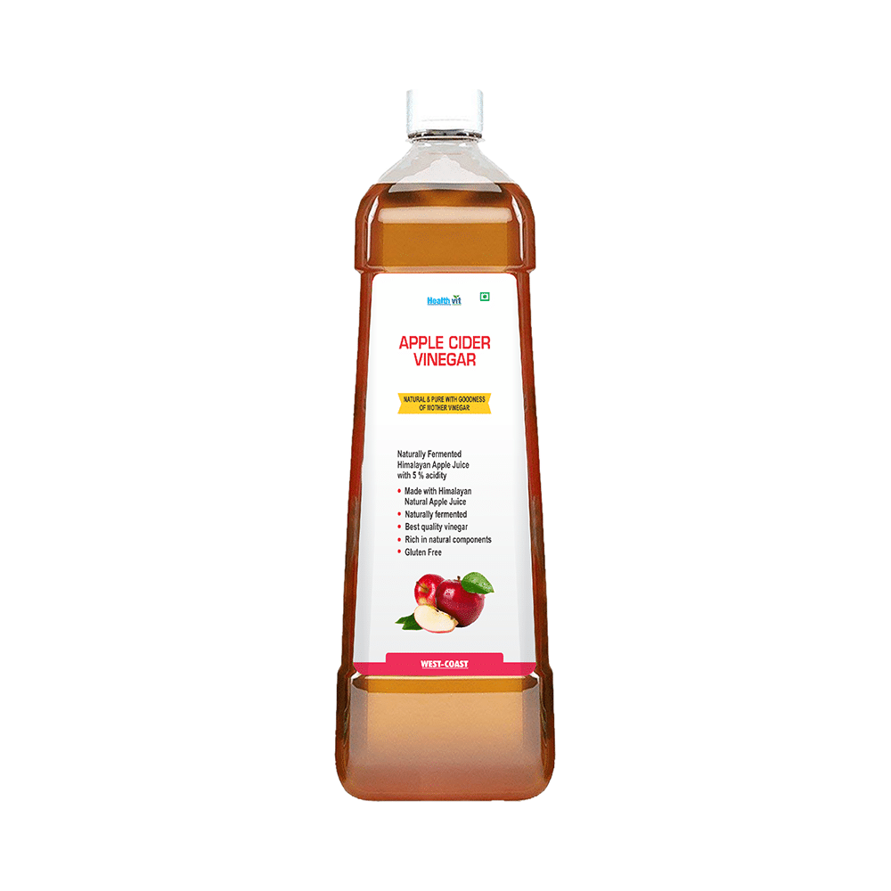 HealthVit Apple Cider Vinegar ACV with Mother Vinegar Acidity 5% | For Weight Loss & Metabolism | Unfiltered
