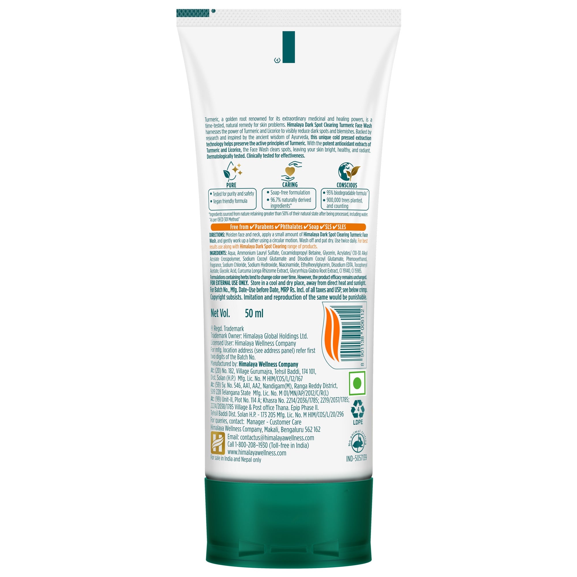 Himalaya Dark Spot Clearing Turmeric Face Wash - Image 2