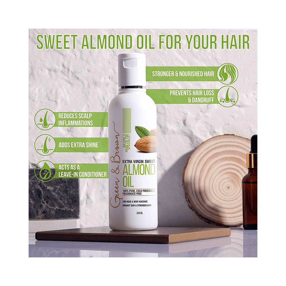 Green & Brown Extra Virgin Sweet Almond Oil - Image 5