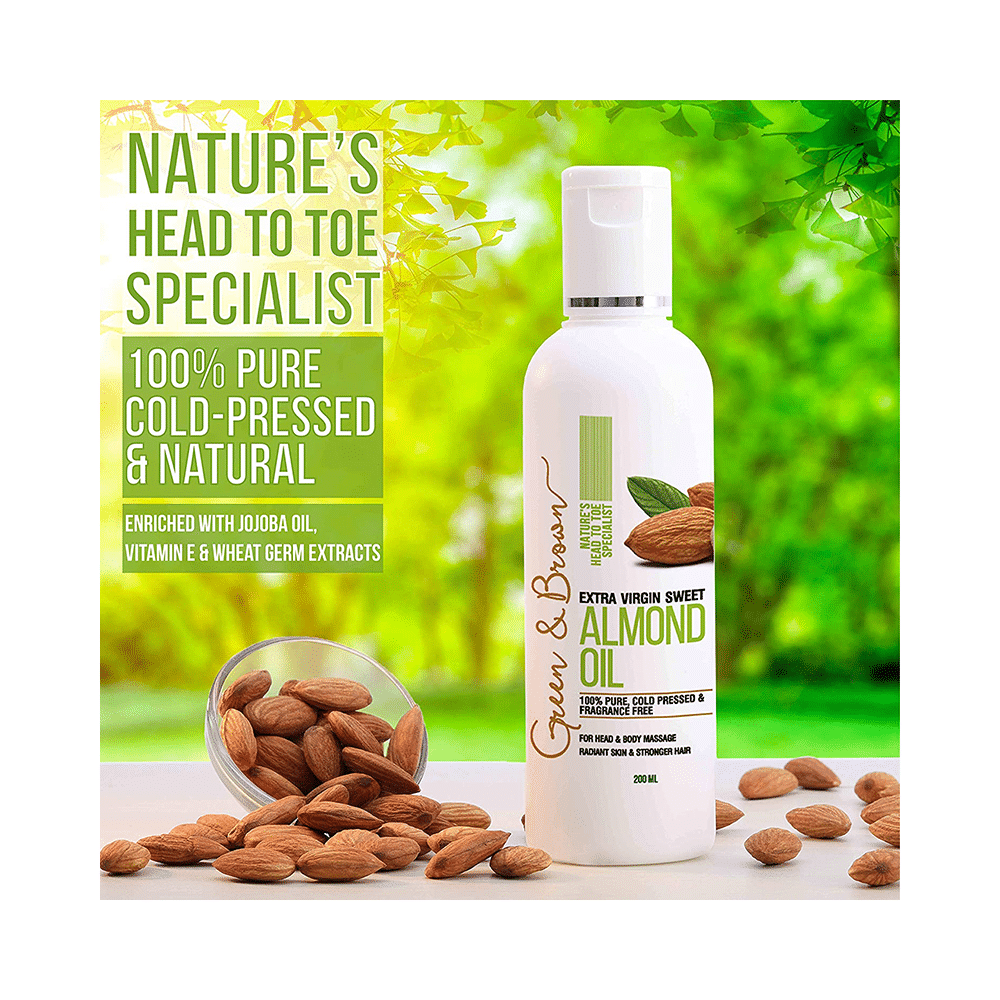 Green & Brown Extra Virgin Sweet Almond Oil - Image 3