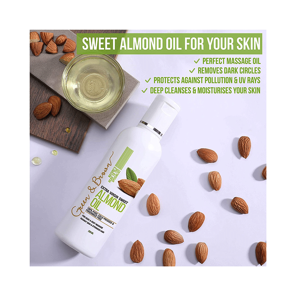 Green & Brown Extra Virgin Sweet Almond Oil - Image 4