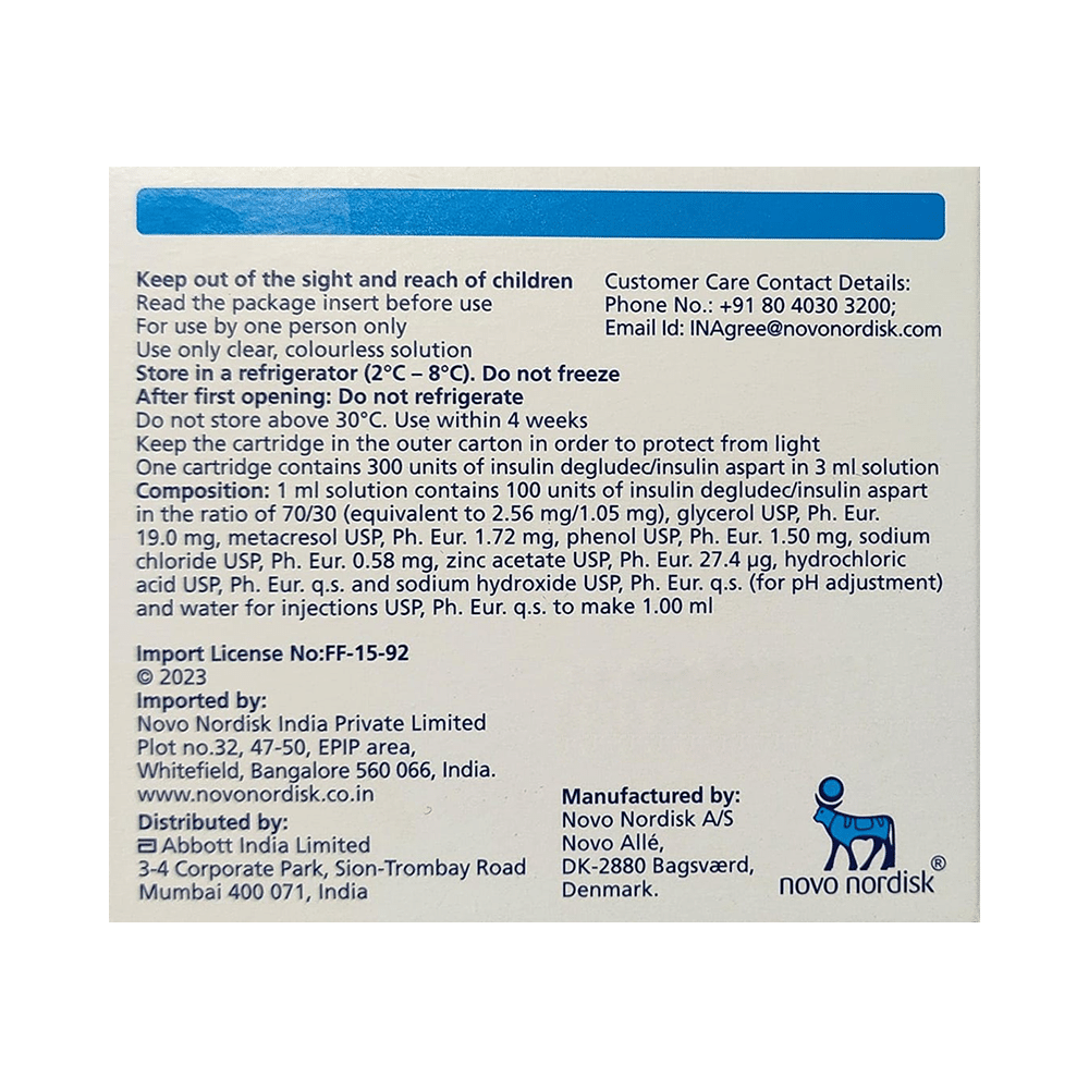 Ryzodeg 100 unit/ml Penfill (3ml Each) - Image 2