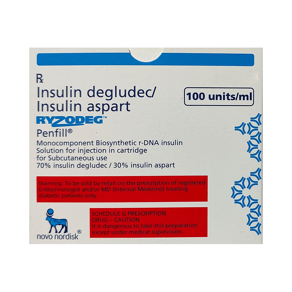 Ryzodeg 100 unit/ml Penfill (3ml Each) - Image 1