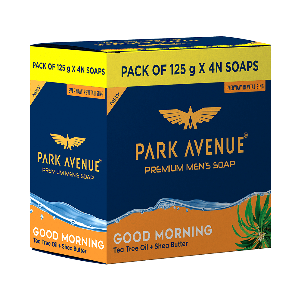 Park Avenue Premium Men's Soap (125gm Each) Good Morning - Image 3