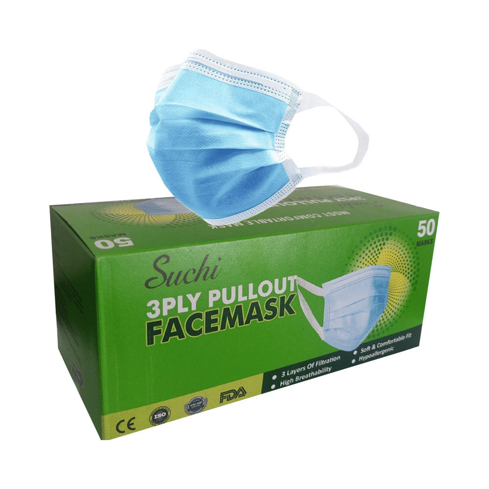 Suchi 3Ply Pullout Facemask Blue - Image 3