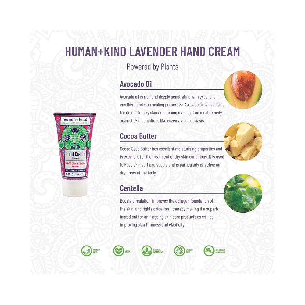 Human+Kind Hand Cream Lavender - Image 2