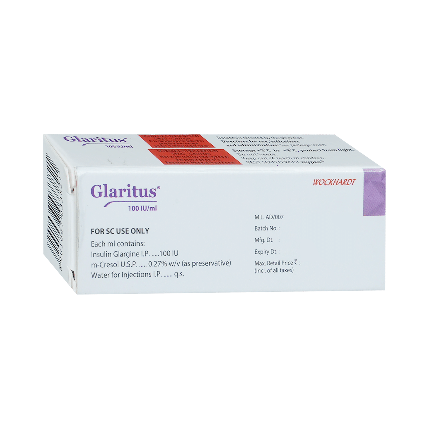 Glaritus 100IU/ml Injection - Image 4