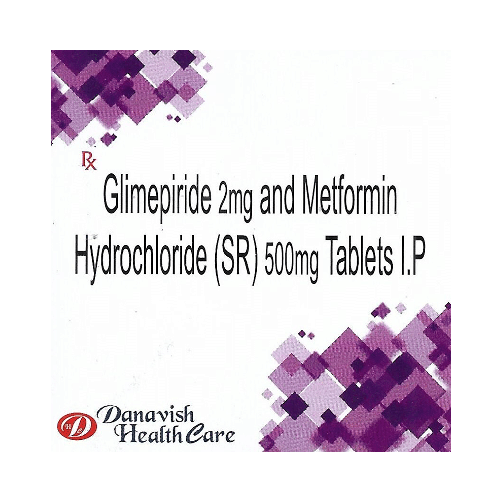 Danavish Glimepiride+Metformin 2mg/500mg Tablet SR