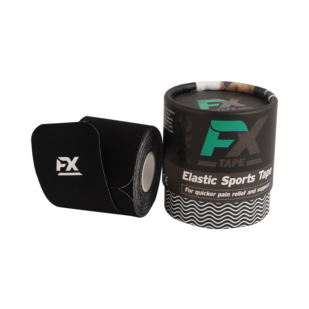FX Pro Elastic Sports Tape (20 Precut) 10 inch Black - Image 3