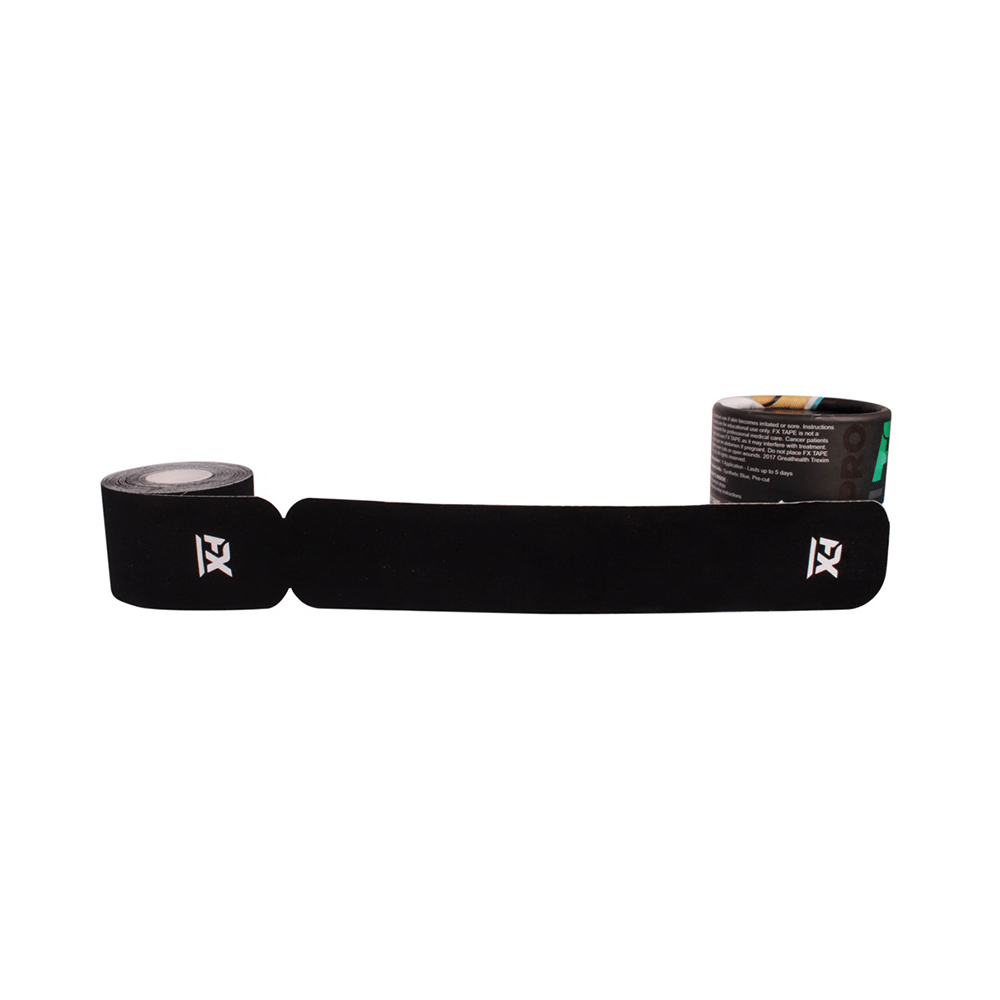FX Pro Elastic Sports Tape (20 Precut) 10 inch Black - Image 5
