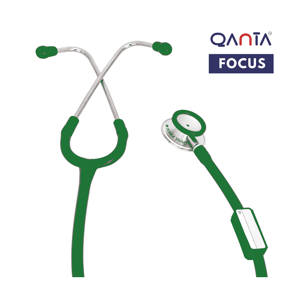 Qanta QA-1010 Stethoscope Focus With Aluminium Anodized Chest Piece Green - Image 3
