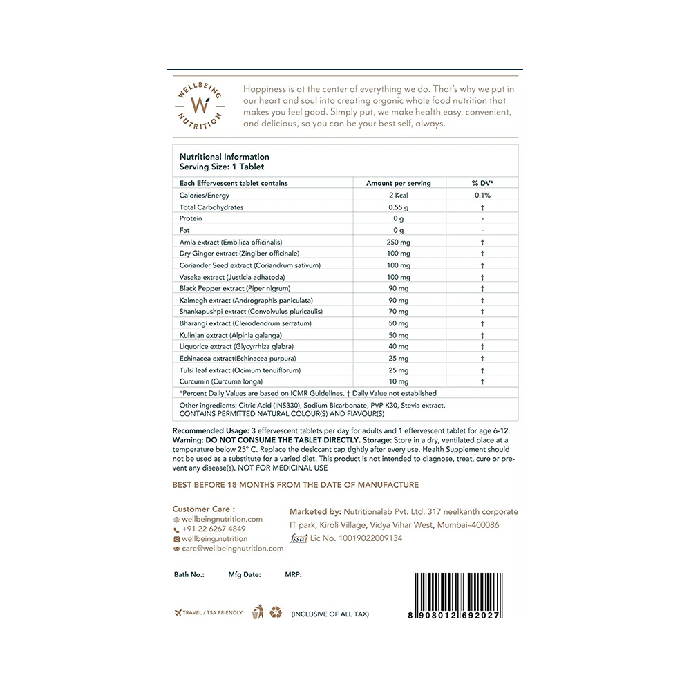 Wellbeing Nutrition Grandma's Kadha | Herbal Healing Water Soluble Tablet (15 Each) - Image 2