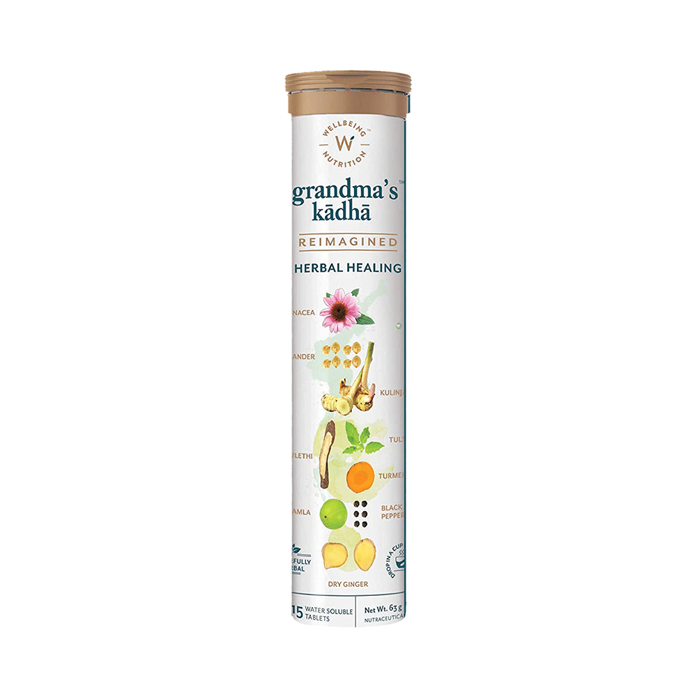 Wellbeing Nutrition Grandma's Kadha | Herbal Healing Water Soluble Tablet (15 Each) - Image 1