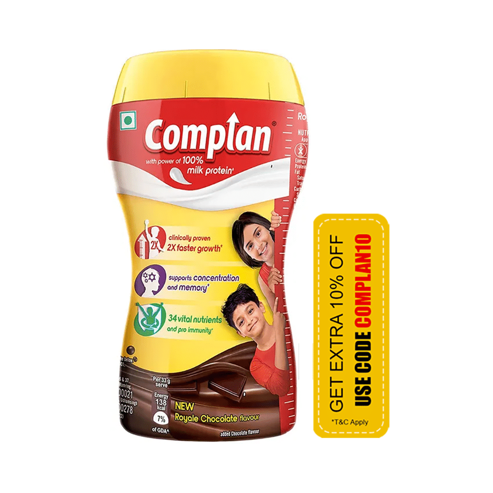 Complan Nutrition Drink Powder for Children | Nutrition Drink for Kids with Protein & 34 Vital Nutrients | Royale Chocolate