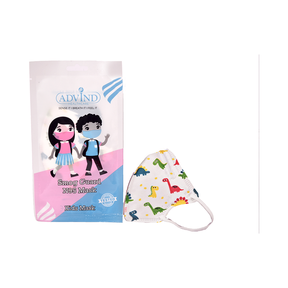 Advind Healthcare Smog Guard N95 Kids Mask without Valve for 4-12 Years Animal Print Design - Image 1