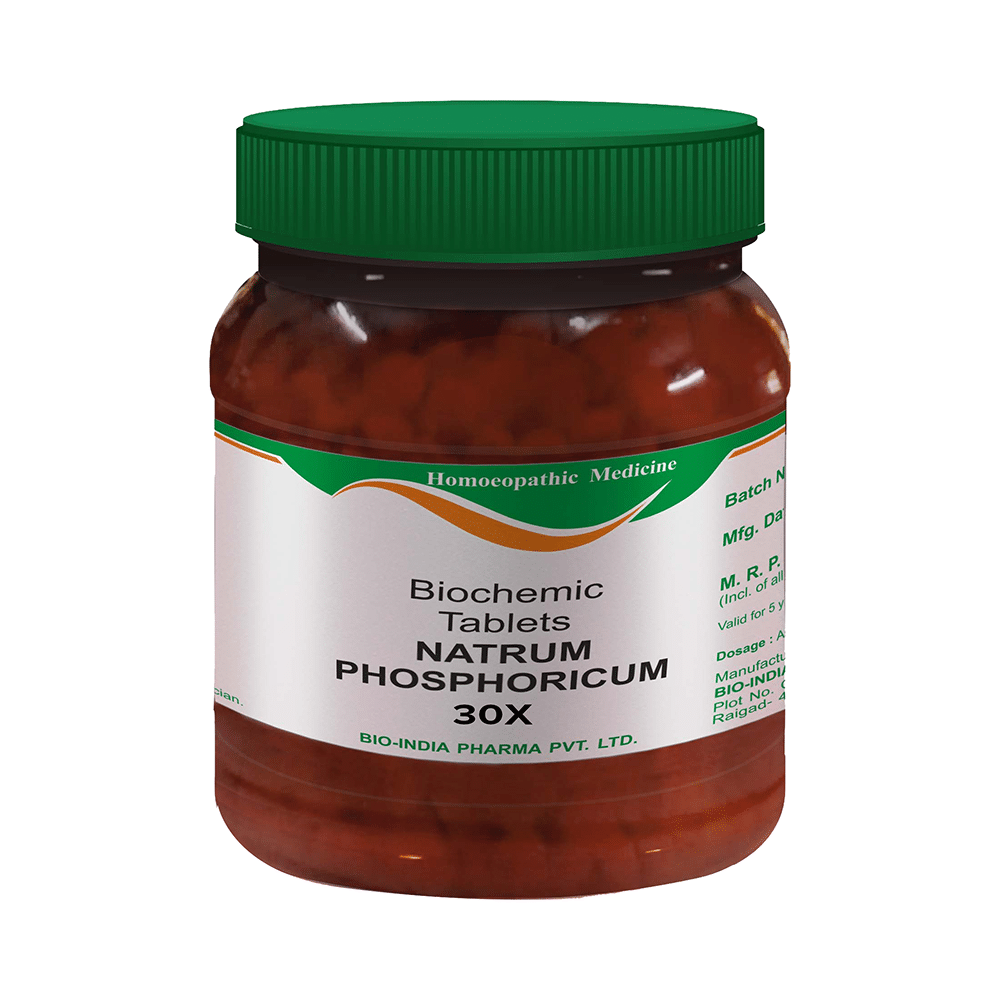 Bio India Natrum Phosphoricum Biochemic Tablet 30X - Image 1