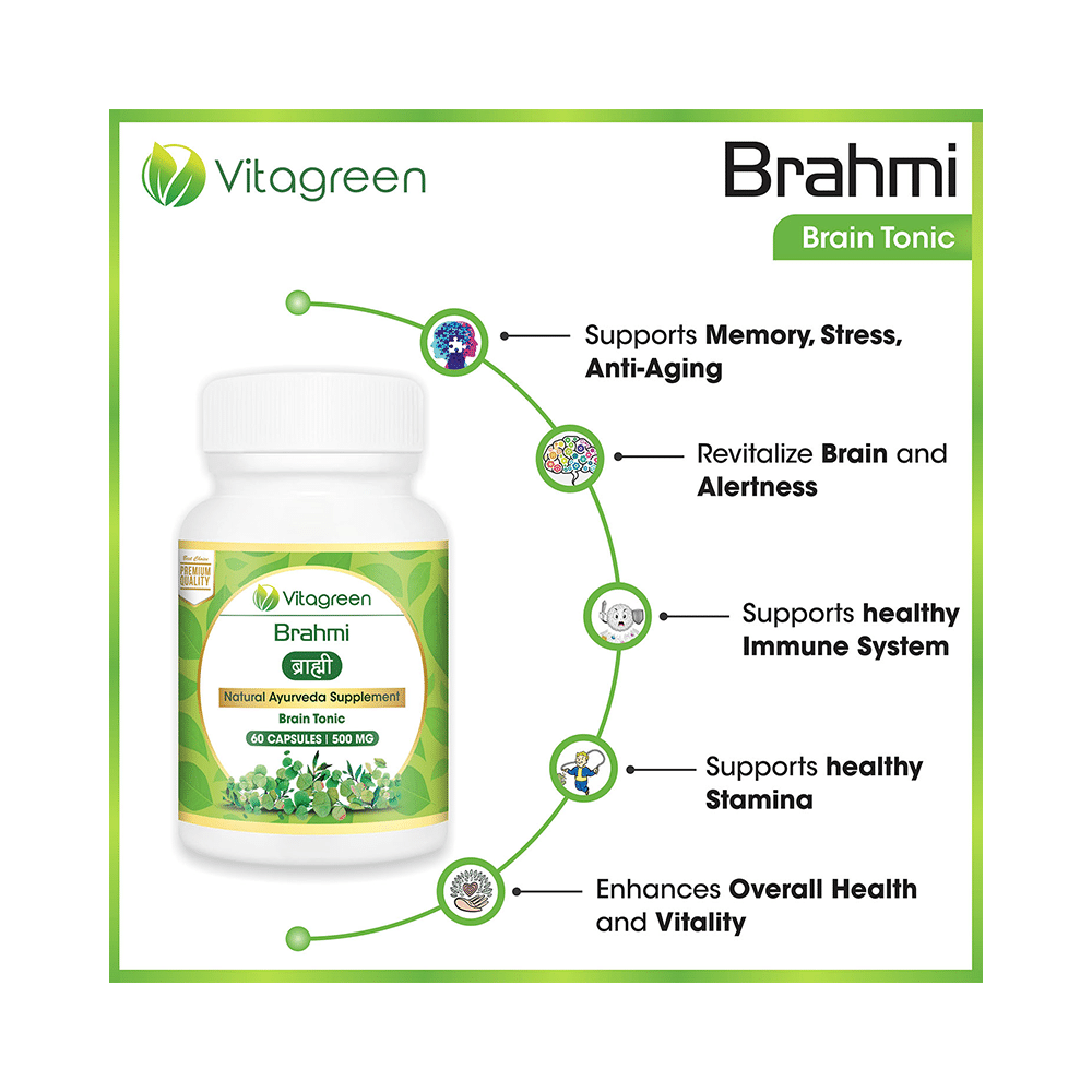 Vitagreen Brahmi 500mg Capsule - Image 4