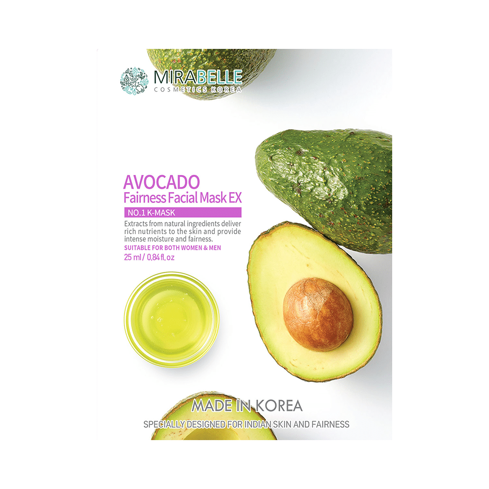 Mirabelle Cosmetics Korea Avocado Fairness Facial Mask Ex - Image 1