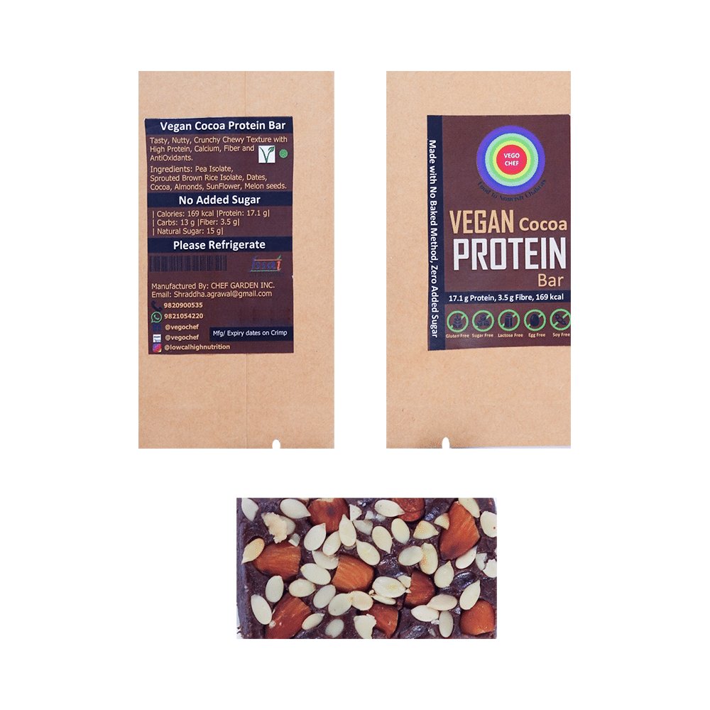 Vego Chef Vegan Cocoa Protein Bar (50gm Each) - Image 3