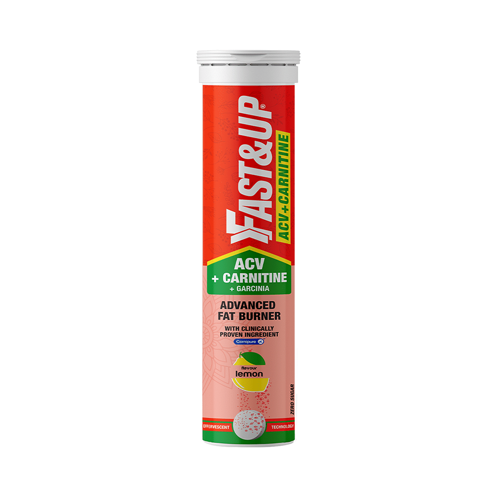 Fast&Up ACV + Carnitine Advance Fat Burner Effervescent Tablet Lemon