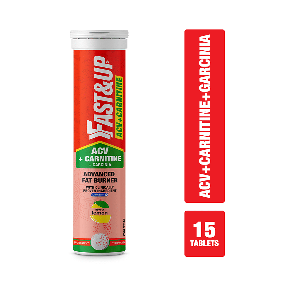 Fast&Up ACV + Carnitine Advance Fat Burner Effervescent Tablet Lemon - Image 3