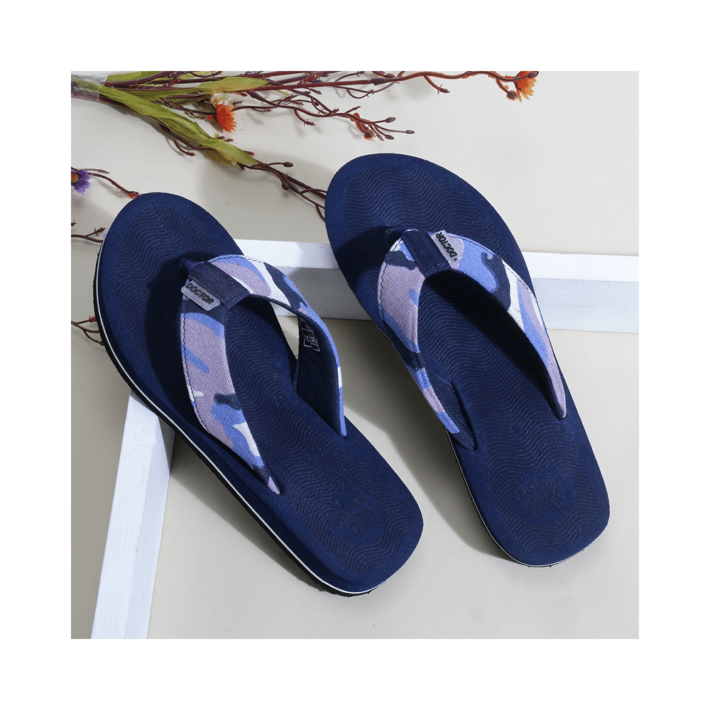 Doctor Extra Soft D 56 House Slipper for Women's Camo Navy 8 - Image 11