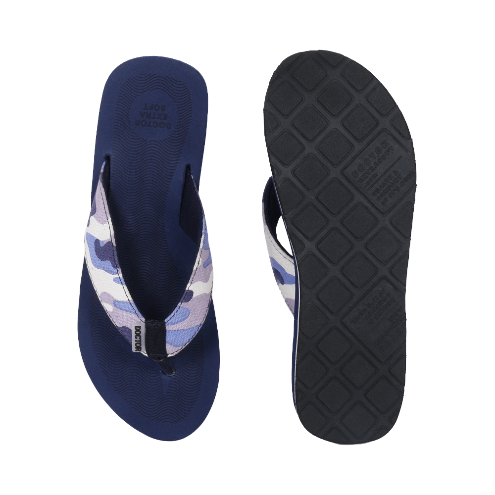 Doctor Extra Soft D 56 House Slipper for Women's Camo Navy 8 - Image 5