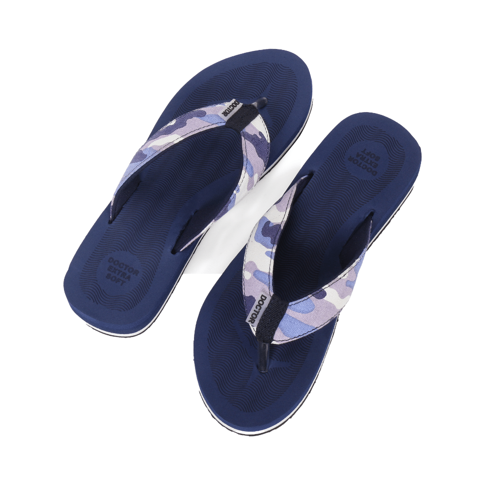 Doctor Extra Soft D 56 House Slipper for Women's Camo Navy 8 - Image 2