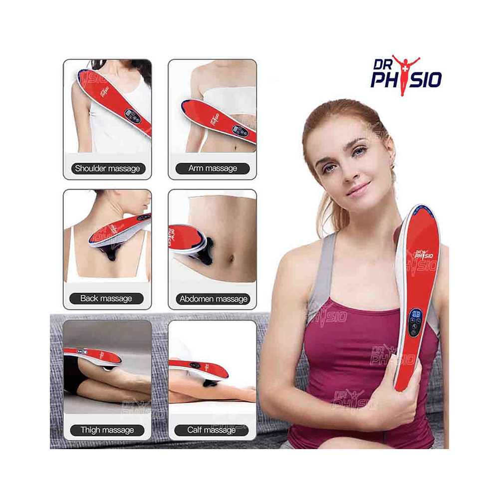 Dr Physio Hammer Pro Electric Powerful Body Massagers with Vibration Red - Image 4