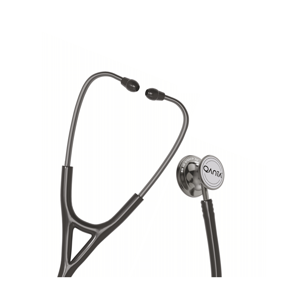 Qanta QA-2050 PLATINA III SS Smokey Grey Finish, Stainless Steel Stethoscope Black - Image 4