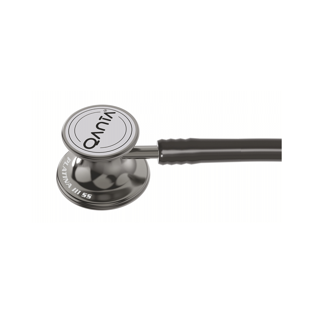 Qanta QA-2050 PLATINA III SS Smokey Grey Finish, Stainless Steel Stethoscope Black - Image 3