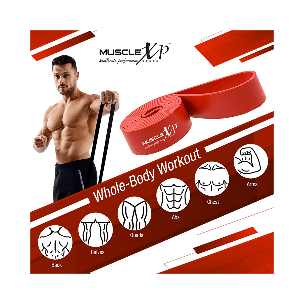 MuscleXP DrFitness+Resistance Heavy Duty Stretch Loop Band Red - Image 5
