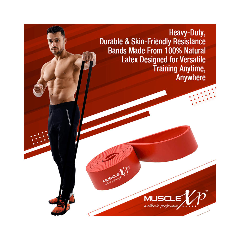 MuscleXP DrFitness+Resistance Heavy Duty Stretch Loop Band Red - Image 4