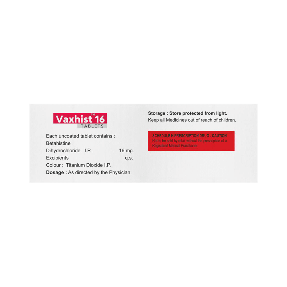 Vaxhist 16mg Tablet - Image 2