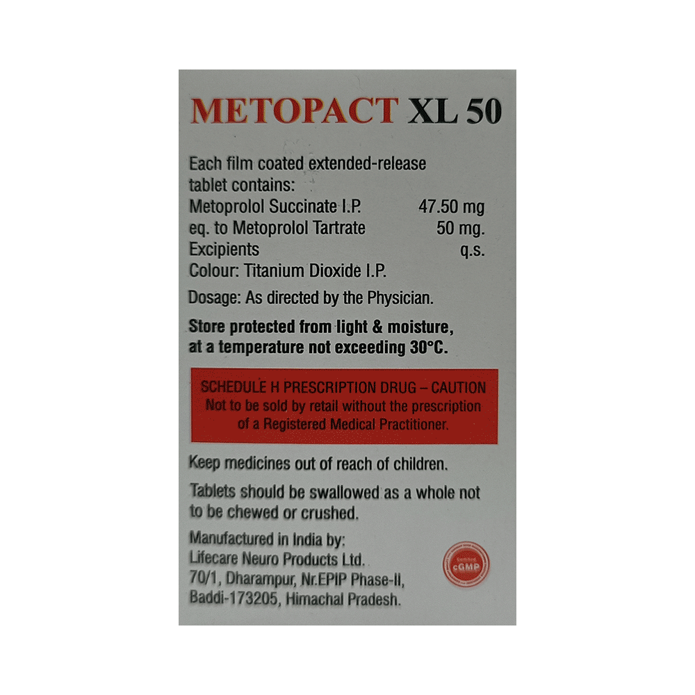 Metopact XL 50 Tablet - Image 2