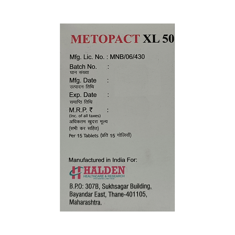 Metopact XL 50 Tablet - Image 3