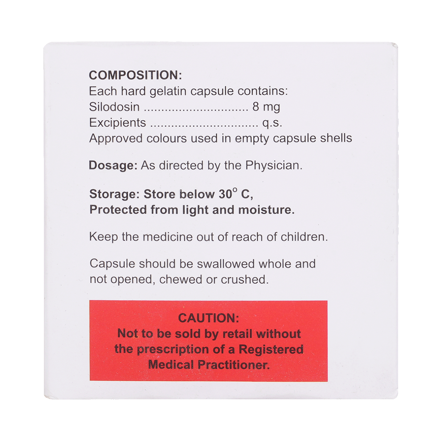 Silosmart 8mg Capsule - Image 3