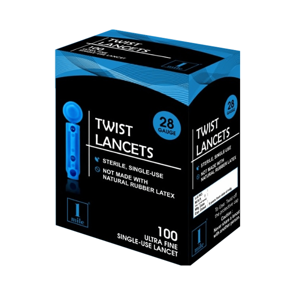 1Mile Blue Round Twist Lancets (Only Lancets)