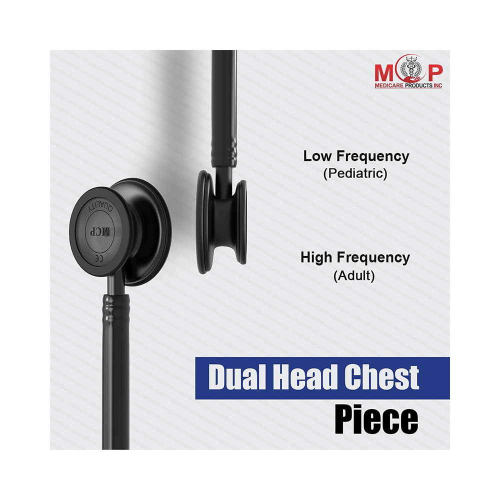 MCP Midnight Black Dual Head Stethoscope - Image 3