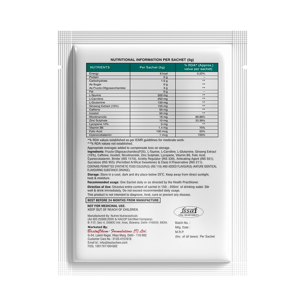 1Must Multivitamins with Key Nutrients Sachet (5gm Each) Sugar Free Orange - Image 3