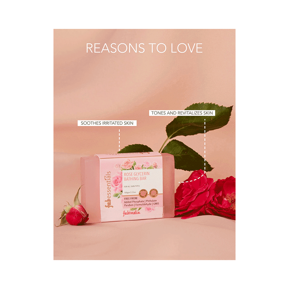 Fabessentials Rose Glycerin Bathing Bar - Image 4