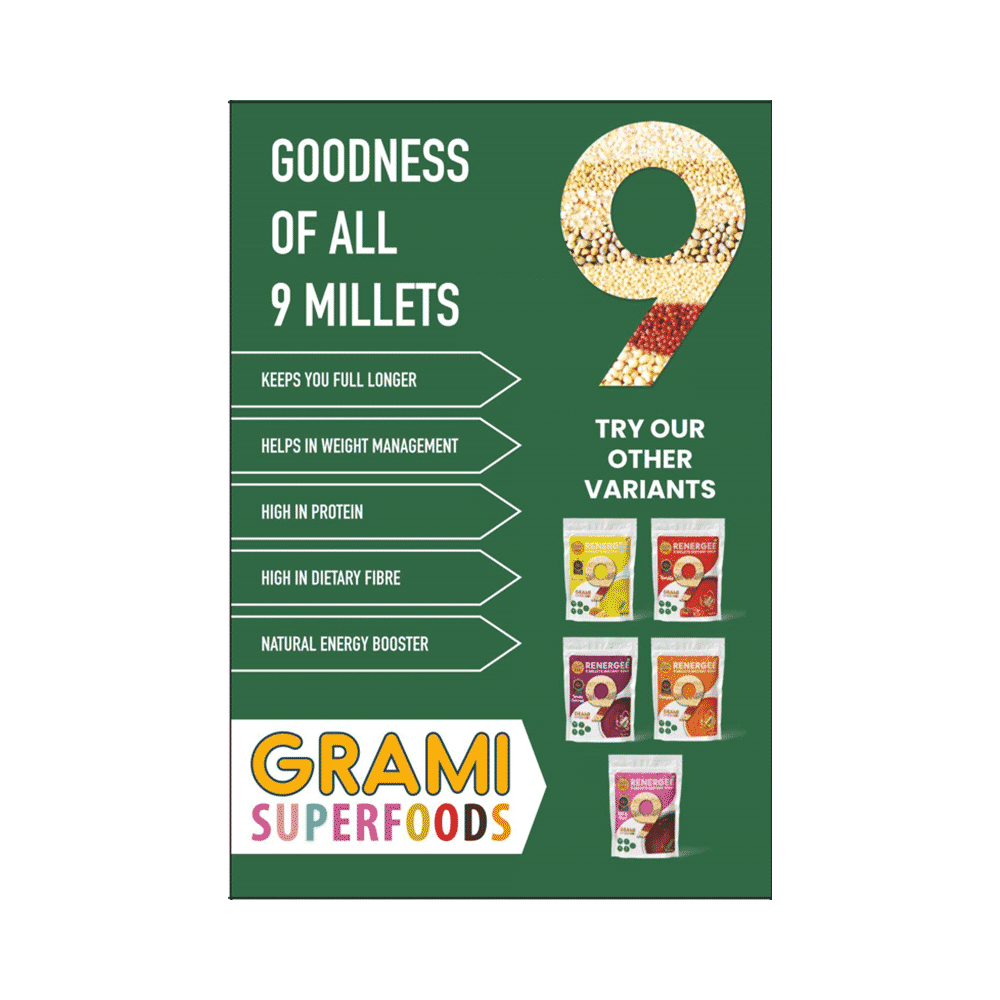 Grami Superfoods Renergee 9 Millets Instant Gluten Free Soup Sachet (20gm Each) Spinach - Image 6