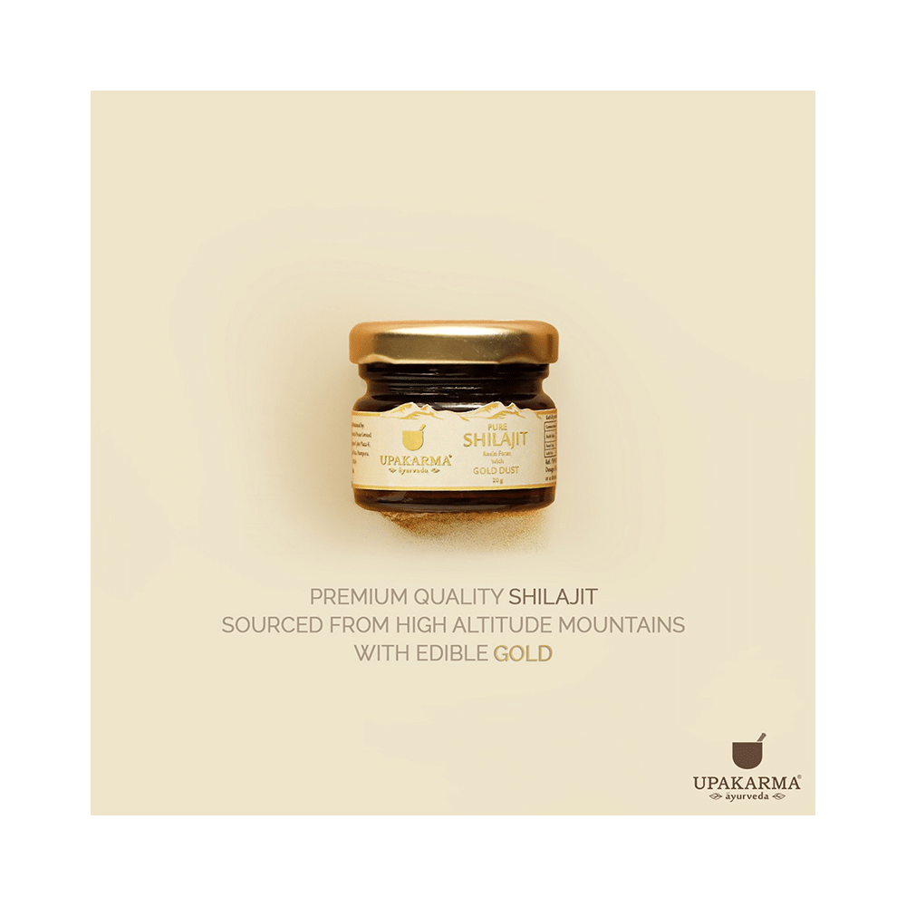 Upakarma Ayurveda with Gold Dust Pure Shilajit Resin Form | For Strength & Stamina - Image 4