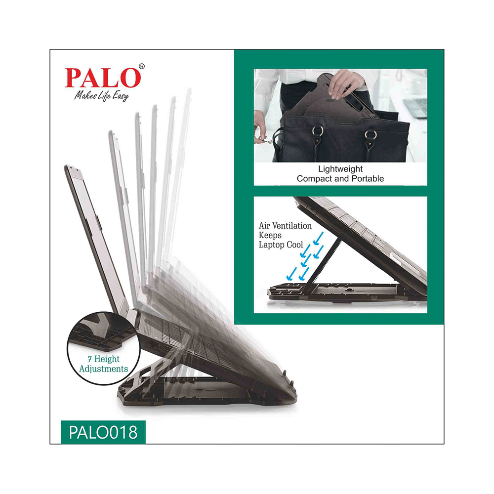 Palo PALO018 Ergonomic and Multi Angle Adjustable Foldable Laptop Stand - Image 10