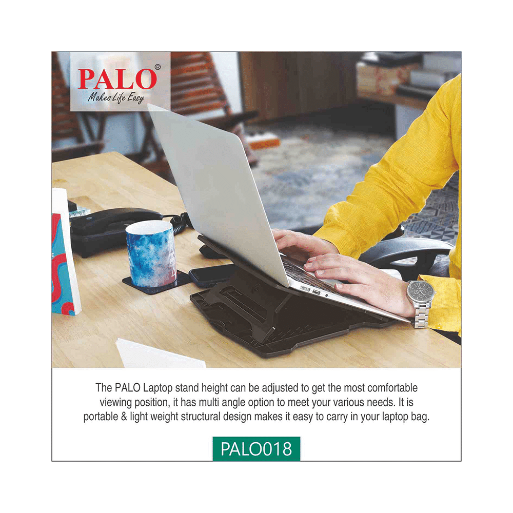 Palo PALO018 Ergonomic and Multi Angle Adjustable Foldable Laptop Stand - Image 11