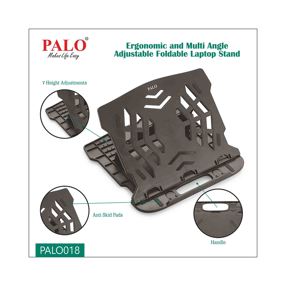 Palo PALO018 Ergonomic and Multi Angle Adjustable Foldable Laptop Stand - Image 9